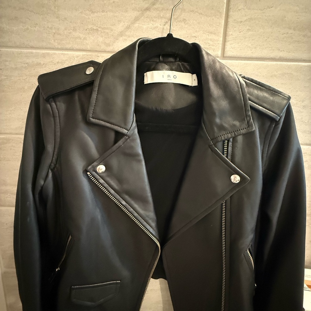 IRO Black Leather Outerwear-Ashville jacket
